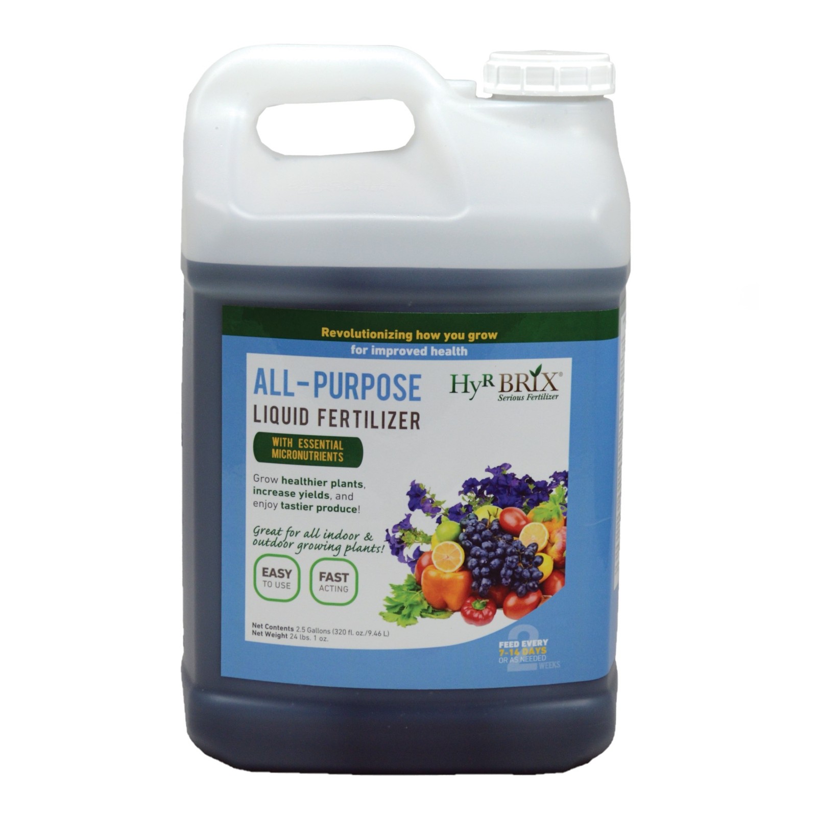 HyR BRIX All-Purpose Liquid 4-3-3 Fertilizer, 2.5 Gallon Jug