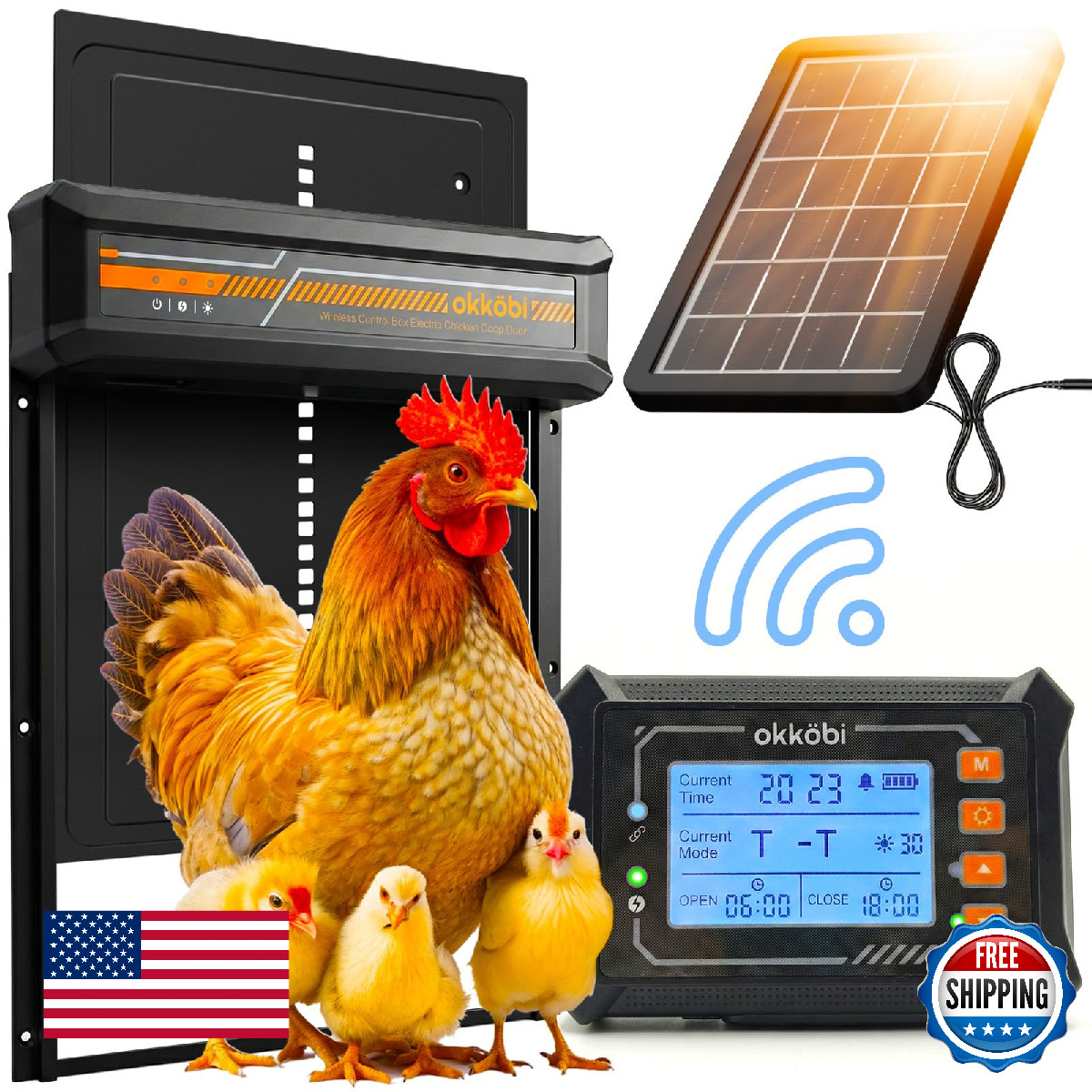 Okköbi Wireless Automatic Chicken Coop Lcd Display –