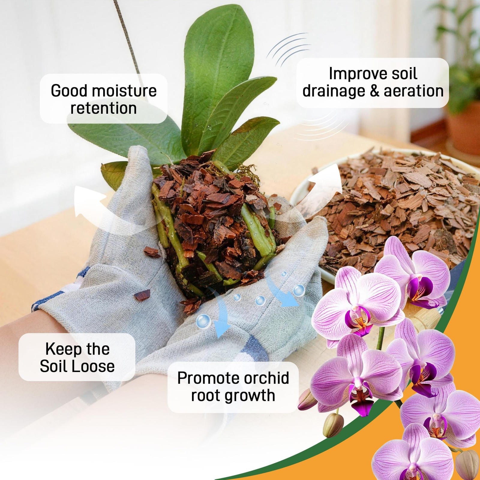 29qt Orchid Bark Horticultural Grade- Natural Mulch for Potted Plants, Root D…