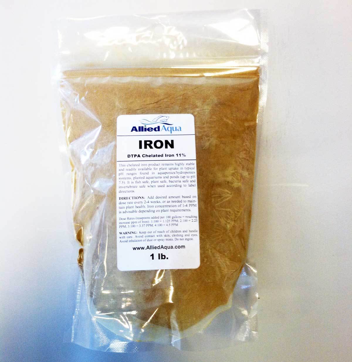 Chelated Iron DTPA 11% – Iron Chelate FeDTPA 1 pound – aquaponics garden