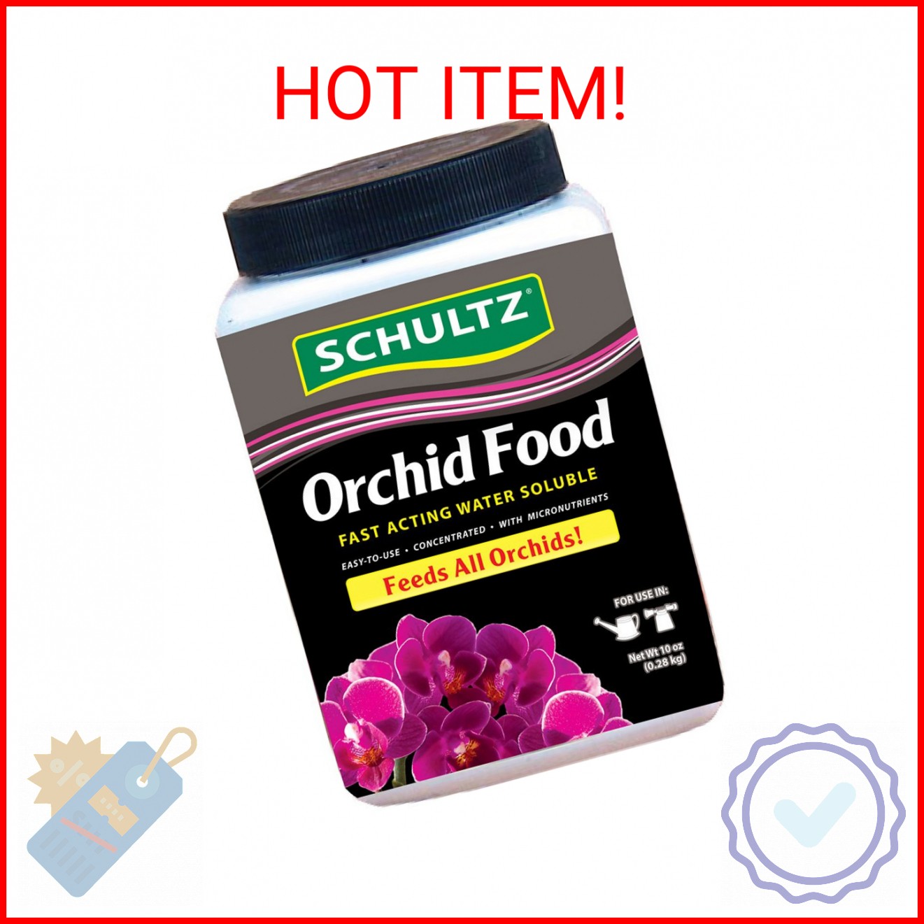 Schultz Orchid Food Water Soluble Plant Food 20-20-15, 10-Ounce
