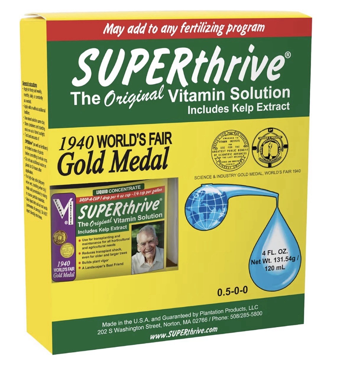 SuperThrive 4 oz Fertilizer Plant Food Garden Vitamin Supplement