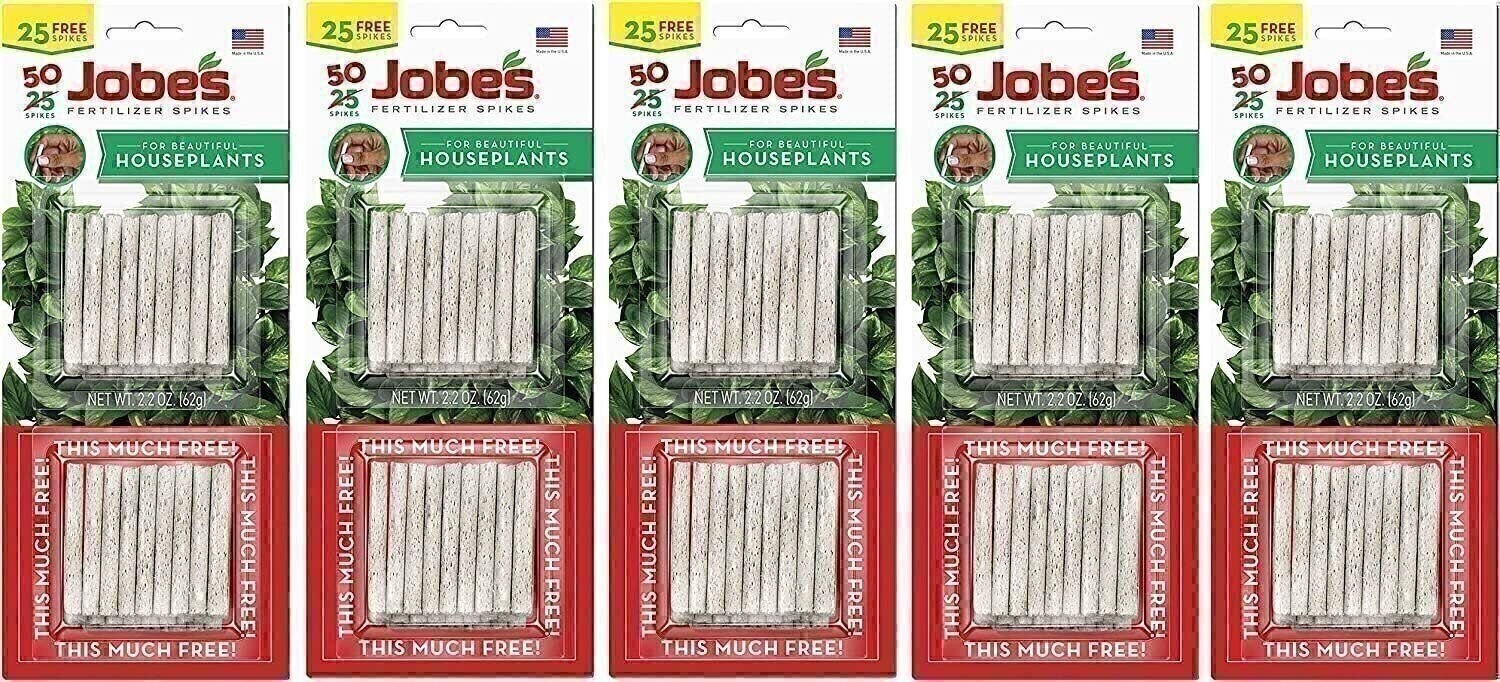 Jobes 5001T Houseplant Plant Food Spikes 13-4-5 50 Pack,Multicolor (5)