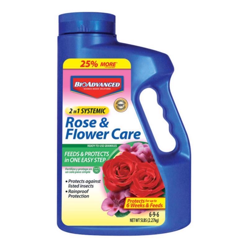 BioAdvanced 2-In-1 Systemic Rose & Flower Plant Food 5 lb