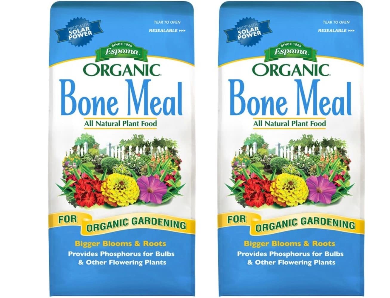 Espoma Organic Bone Meal Fertilizer 4-12-0. All-Natural Plant Food 2 Pack