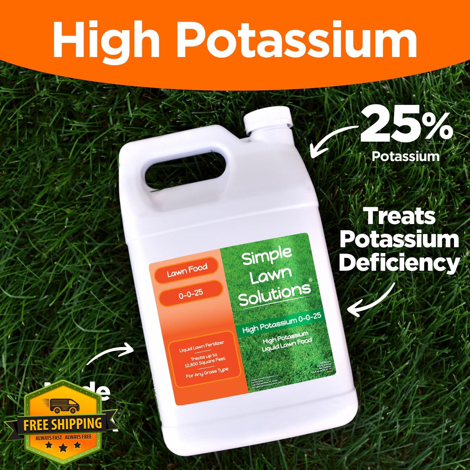 Simple Lawn Solutions 0-0-25 Liquid Fertilizer 1 Gallon