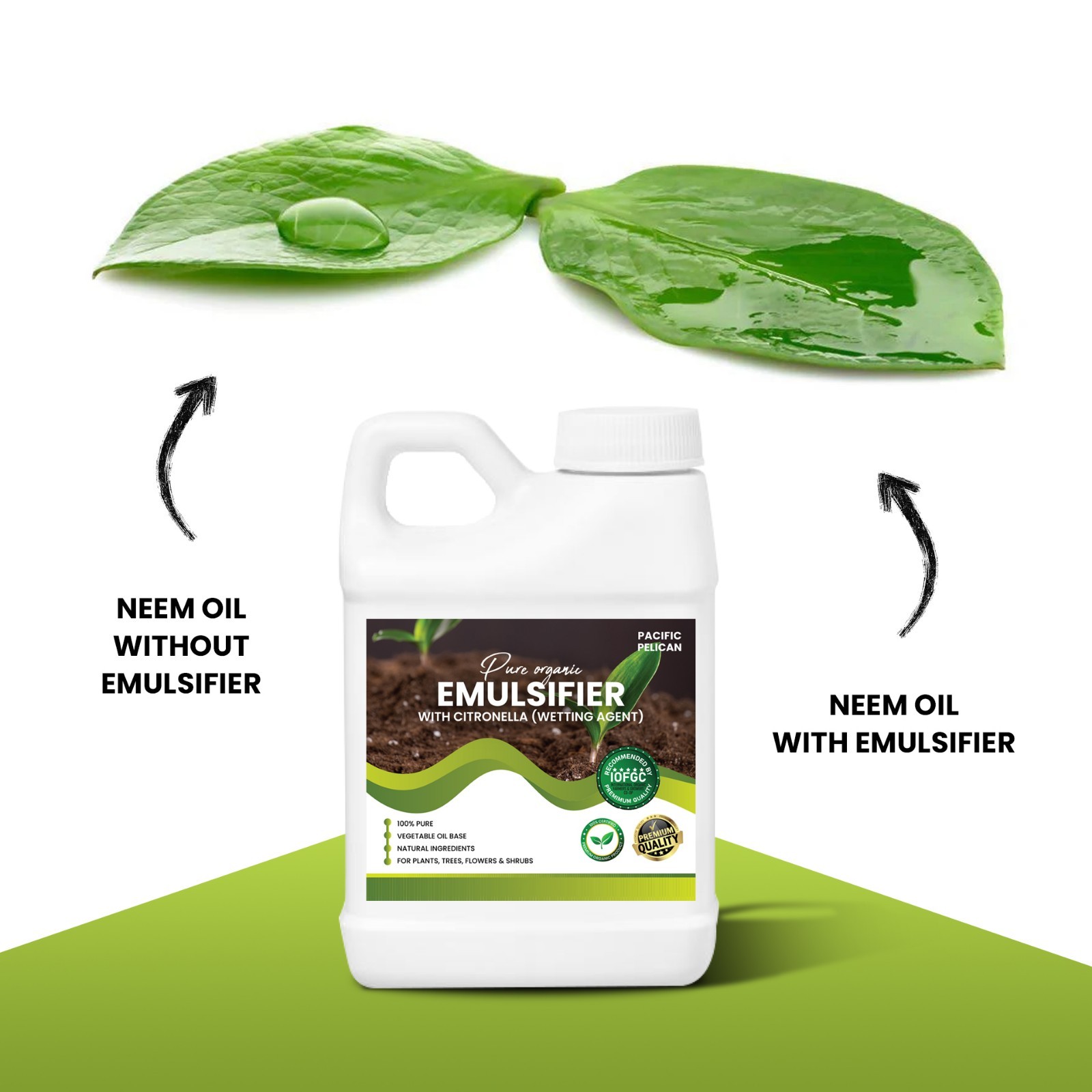 Pacific Pelican Pure Organic Emulsifier with Citronella, Pure Vegetable Oil Base