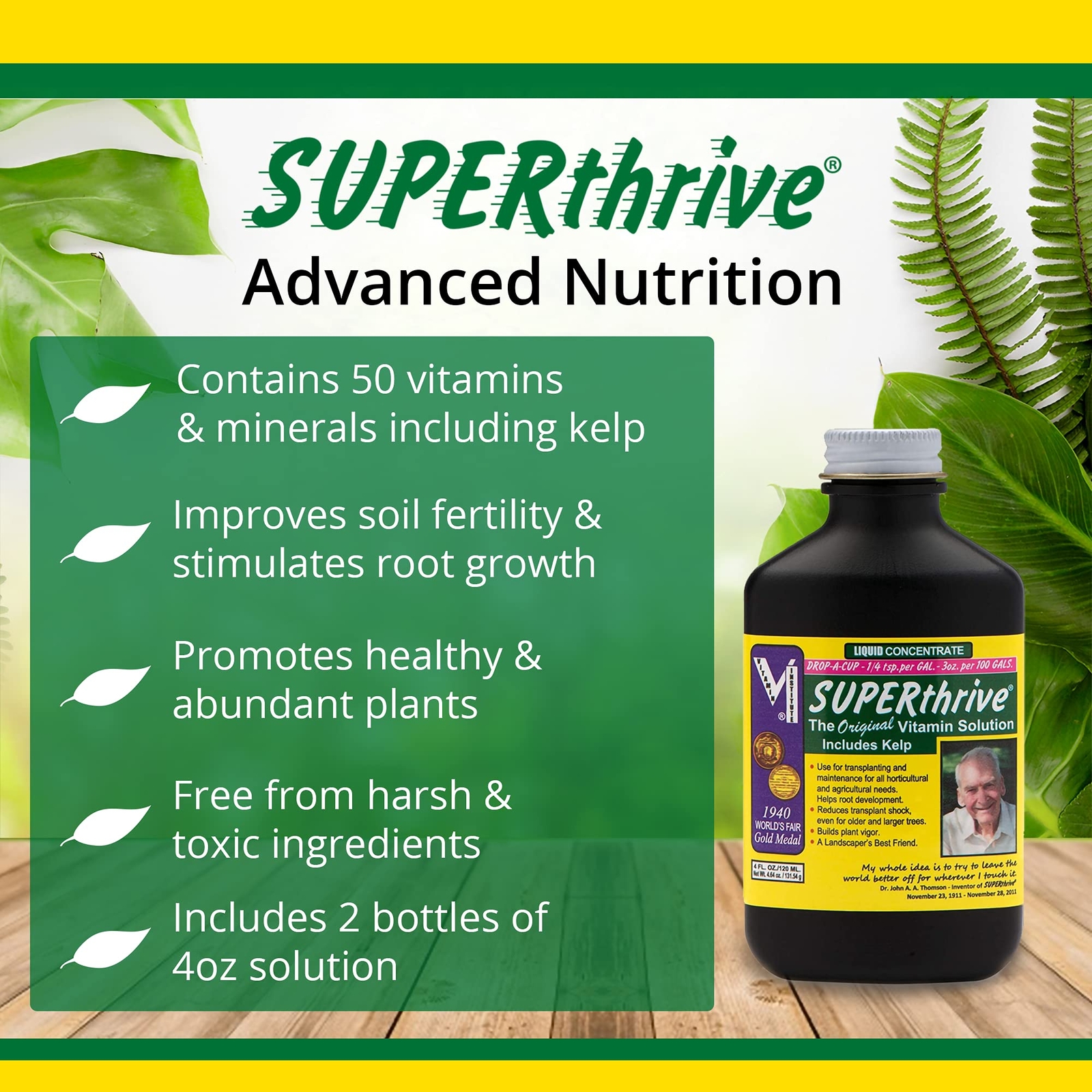 SUPERthrive Original Vitamin Solution with Kelp for All Plants, 4 oz. (2 Pack)