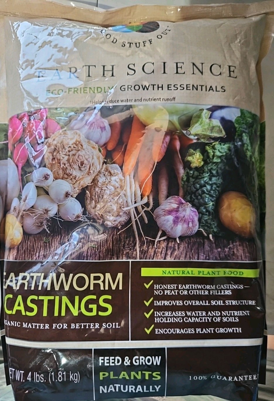 Earth Science Growth Essentials Organic Earthworm Castings 4 lb