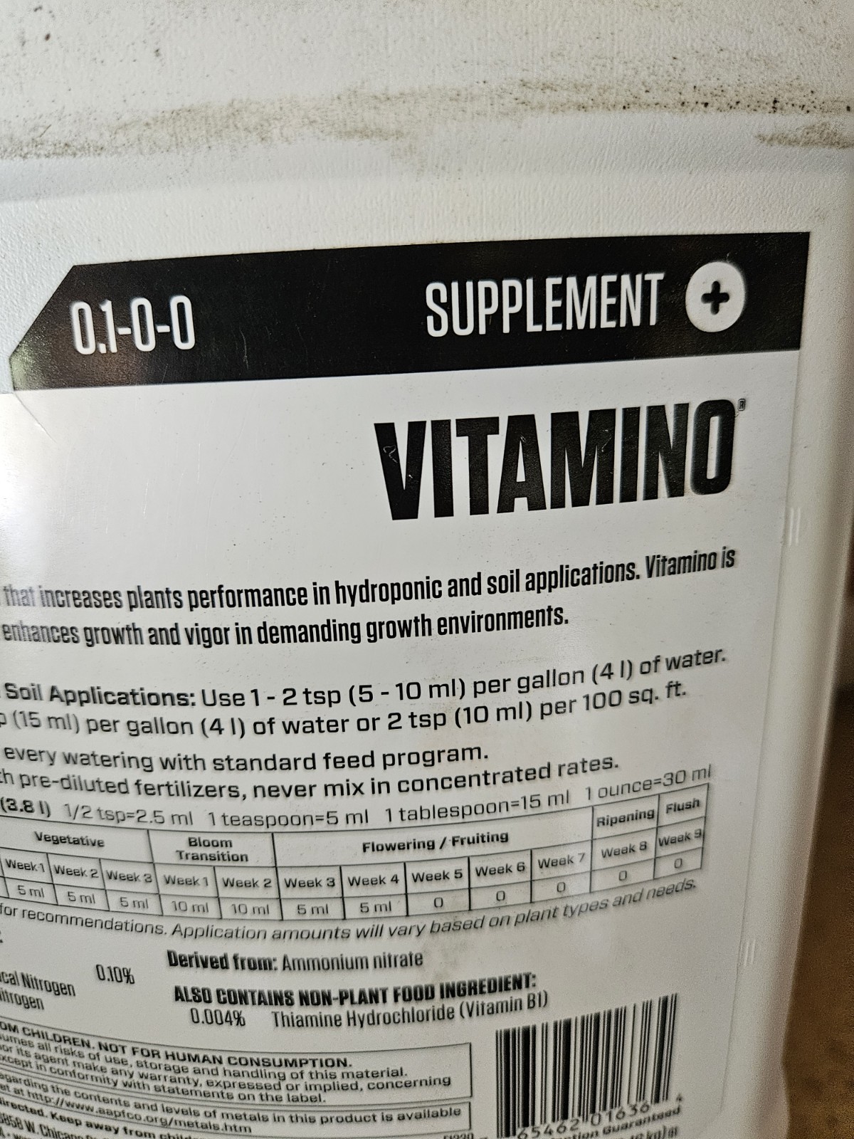 Botanicare Vitamino Plant Vitamin Supplement, 1 Gallon Organic Gardening