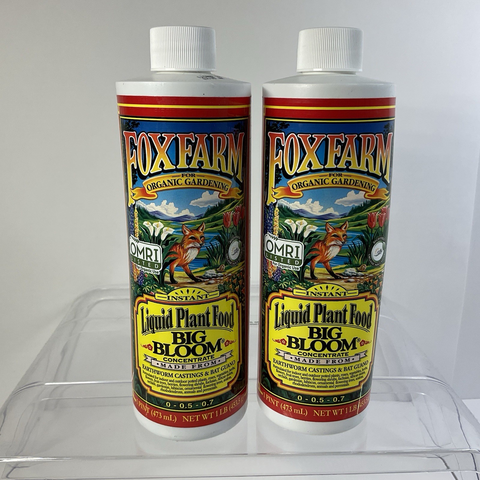 Lot Of 2 ~ FoxFarm Liquid Plant Food – 1 Pint 16 Fl. Oz. – Big Bloom/Gardening
