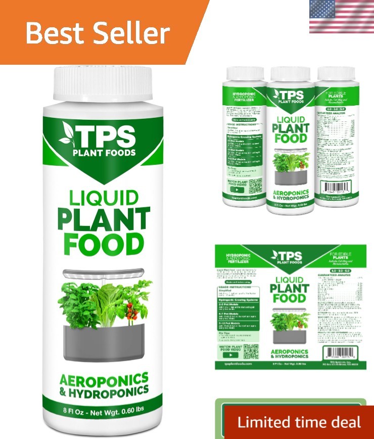 Hydroponic Plant Food 8 oz for Aerogarden – Effortless Growth for Home Gardeners