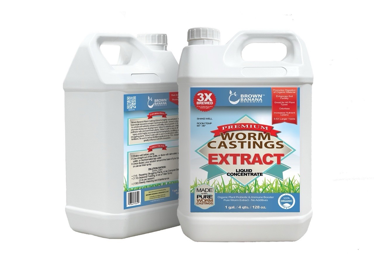 Premium Worm Casting Tea Extract (1 Gal / 128 oz.) – Organic – Made Fresh Weekly