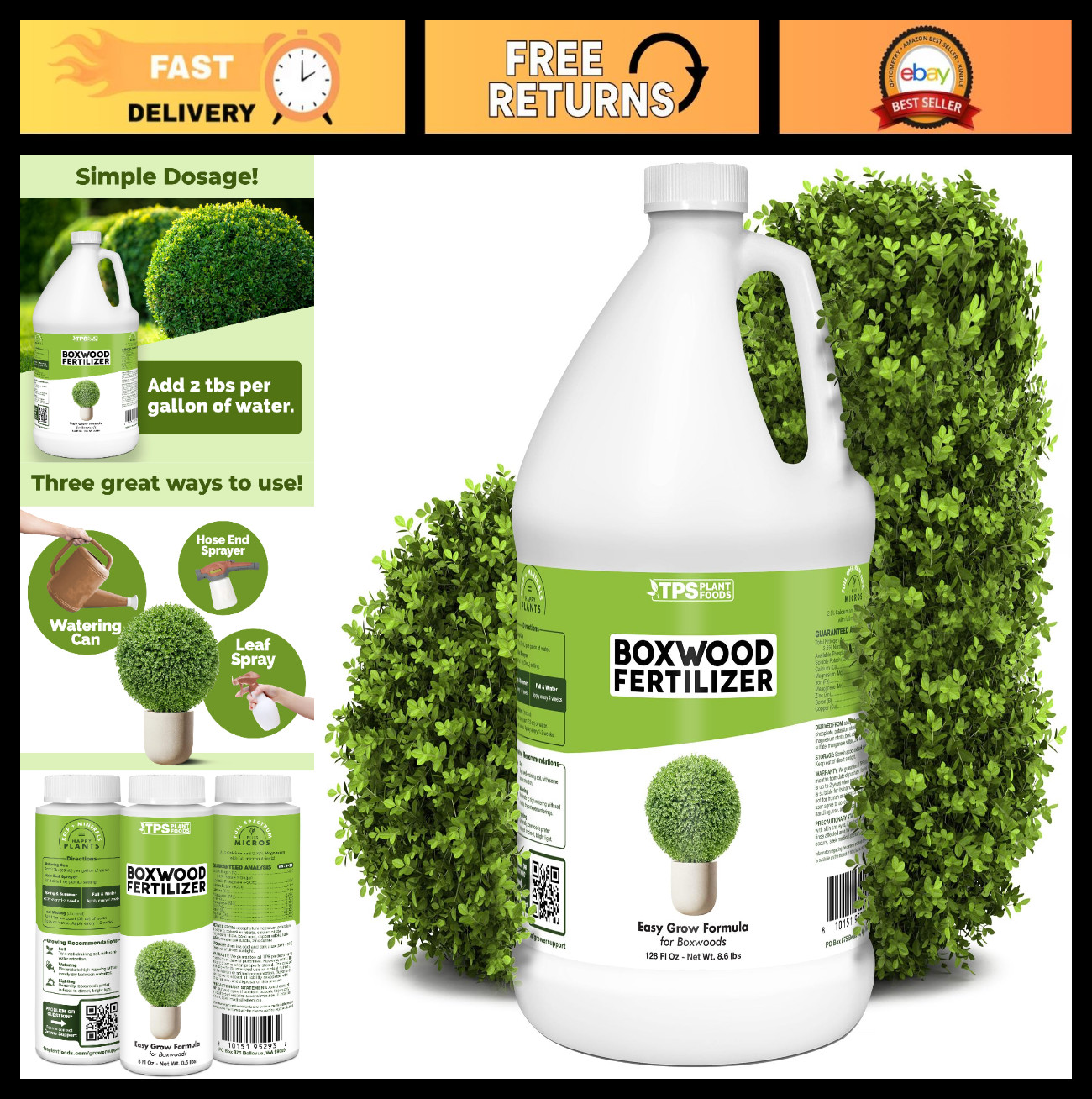 Liquid Boxwood Fertilizer – Plant Food for Lush Growth, Green Foliage & Strong R