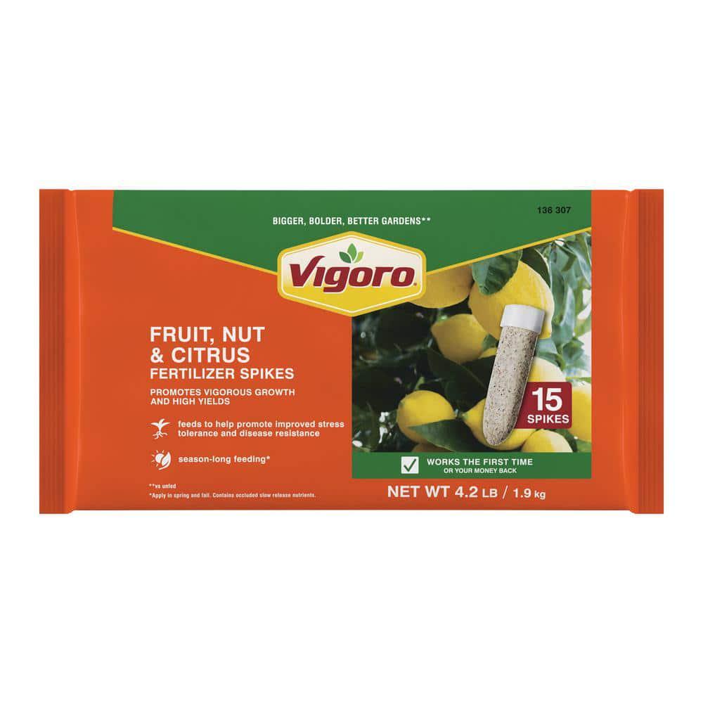 Vigoro All Season Fruit Nut and Citrus Fertilizer Spikes (16-4-8) (15-Count)