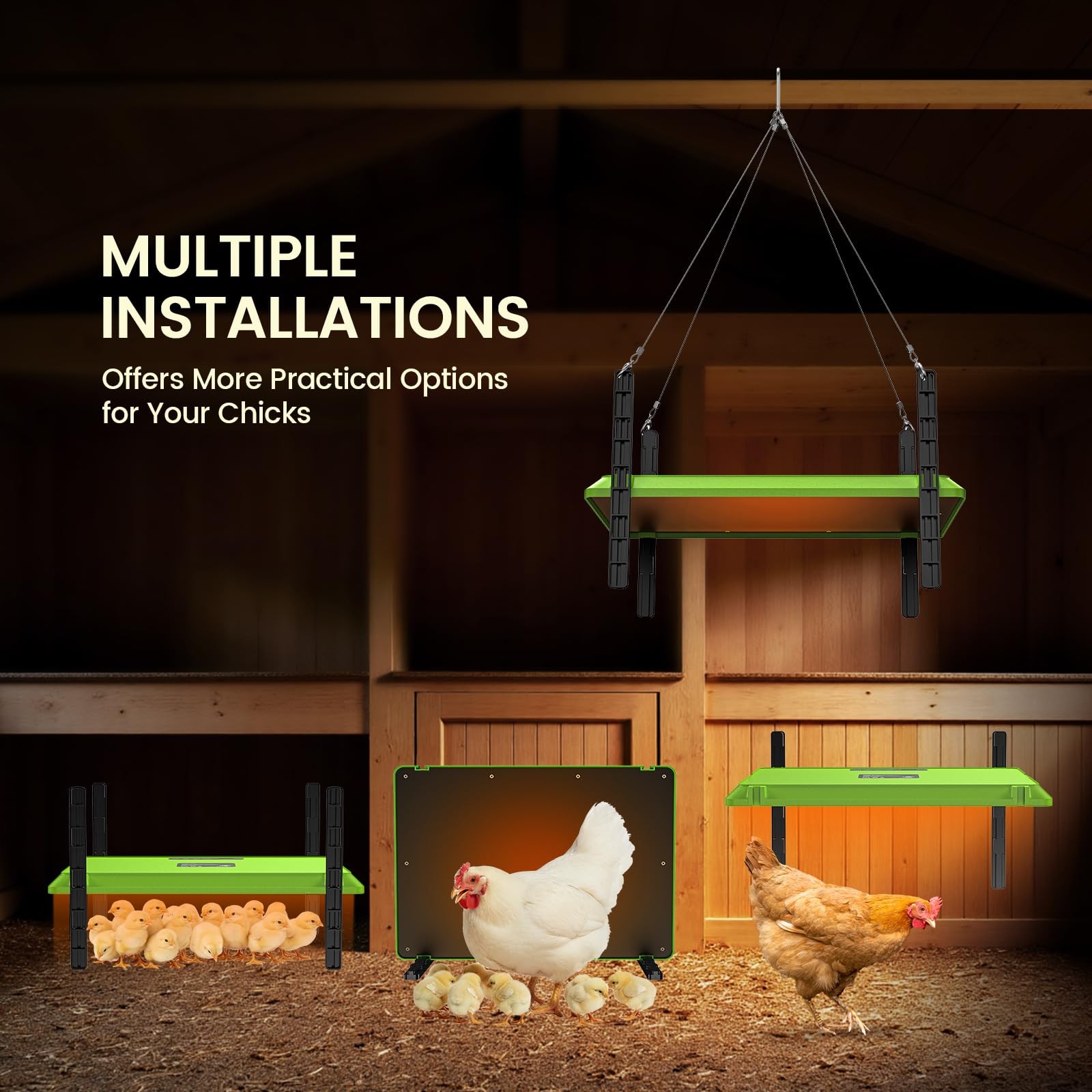 Chtoocy Smart Chick Brooder Heating Plate12X16 Adjustable Chicken Coop Heater