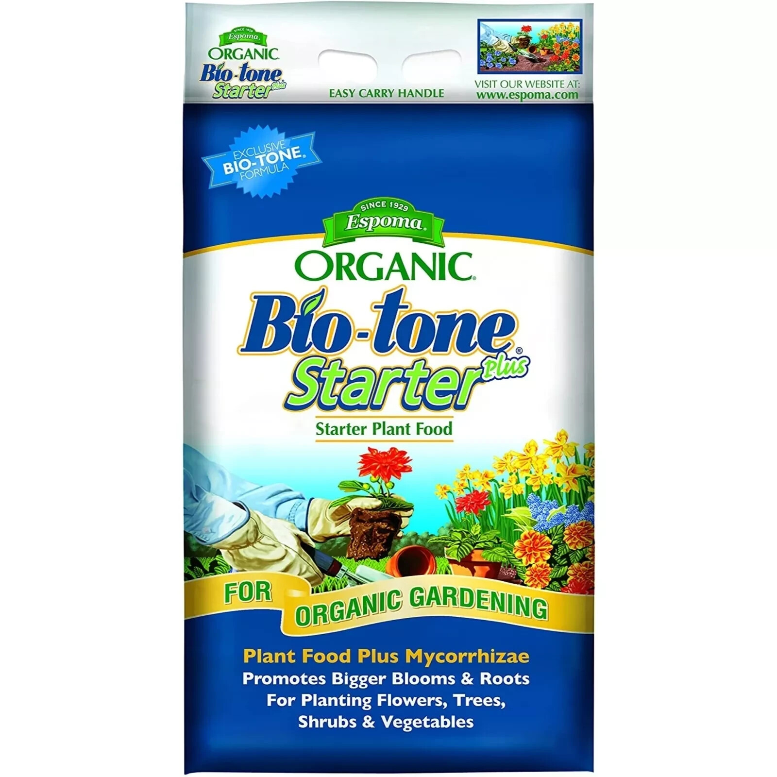Espoma Organic Bio Tone Starter Plus Starter Plant Food with Mycorrhizae, 18lb