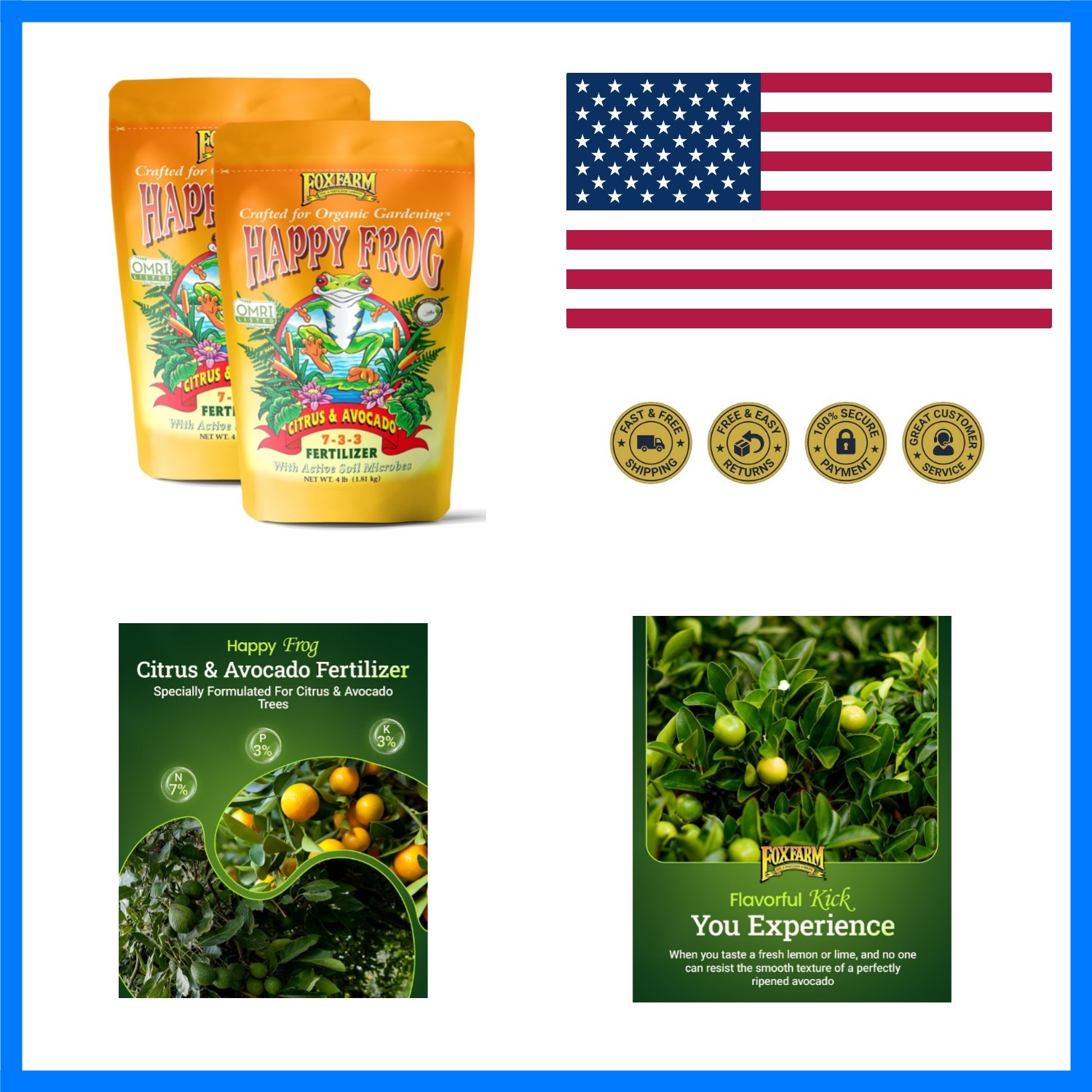 Happy Frog Citrus and Avocado Fertilizer- OMRI Listed Citrus Fertilizer, Slow…