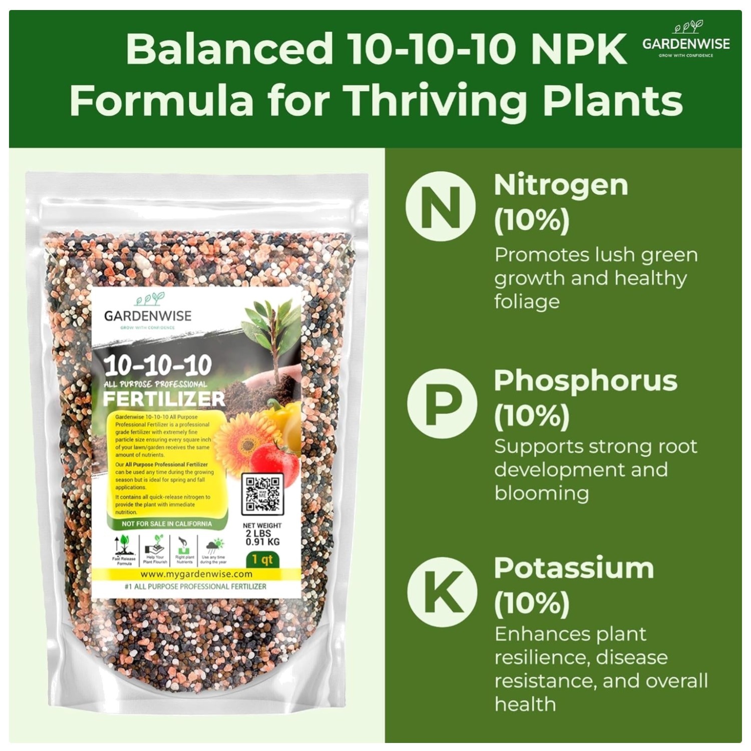 Sustainable Outdoor Growth Formula 10-10-10 – 4 Quarts