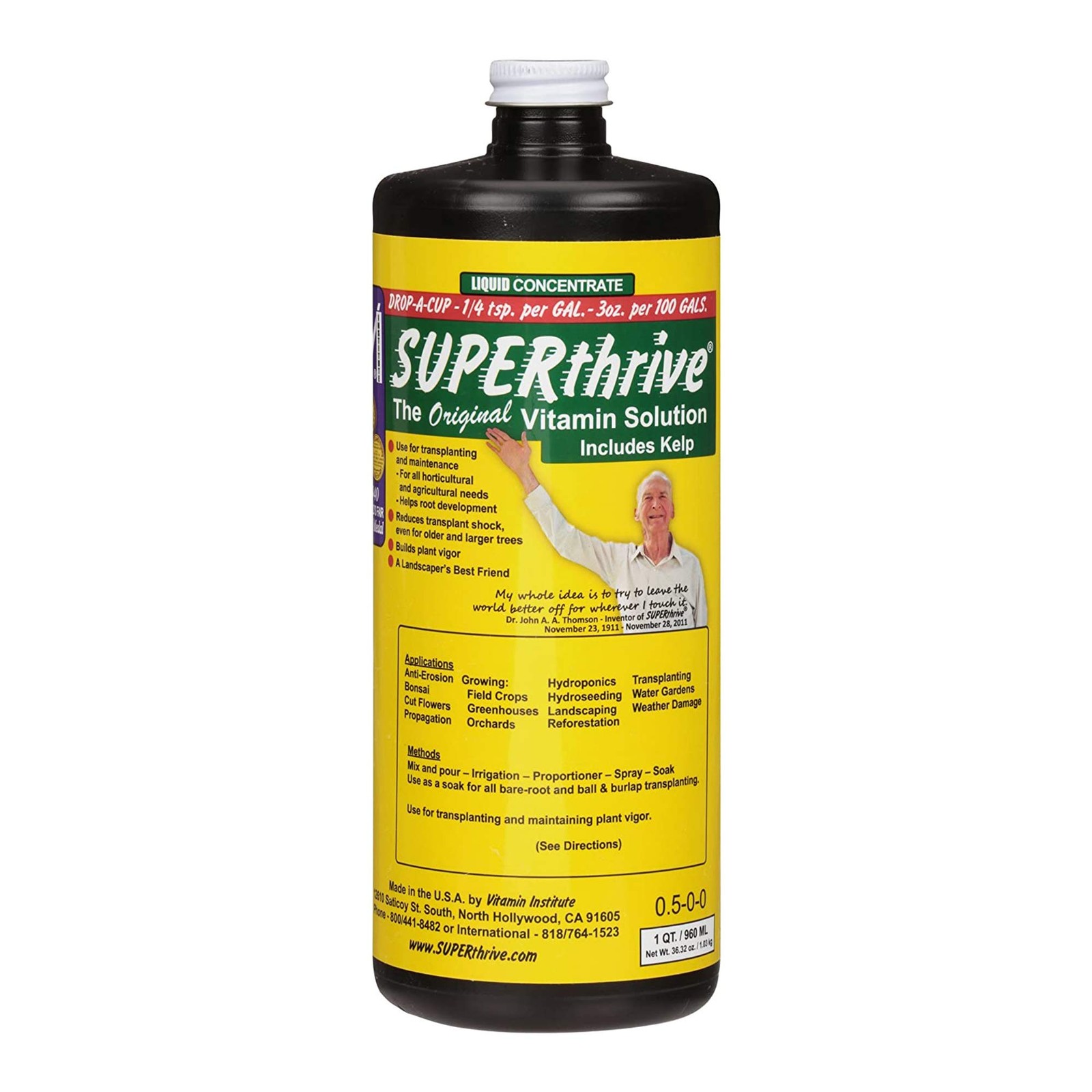 SUPERthrive Plant Vitamin Solution, 1 Quart 1 qt