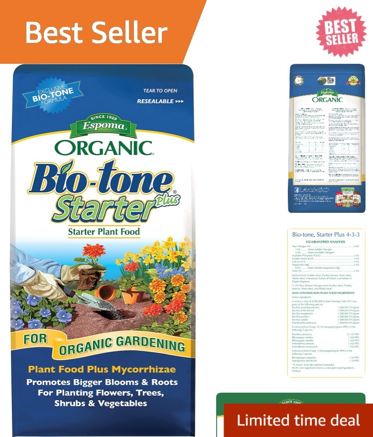 Organic -Tone Starter Plus Fertilizer 4-3-3 – Best for Plant Growth – 8 lbs