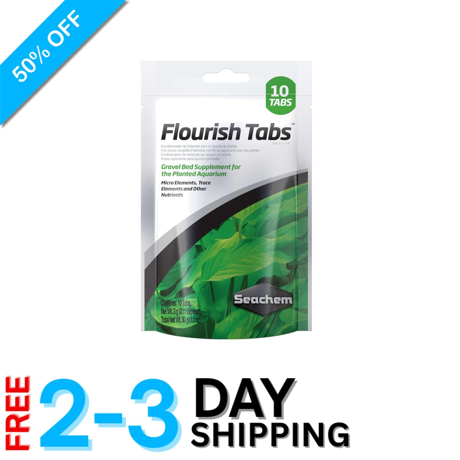 Time-Released Flourish Tabs 10 Count – Nourish Your Aquarium Plants Naturally