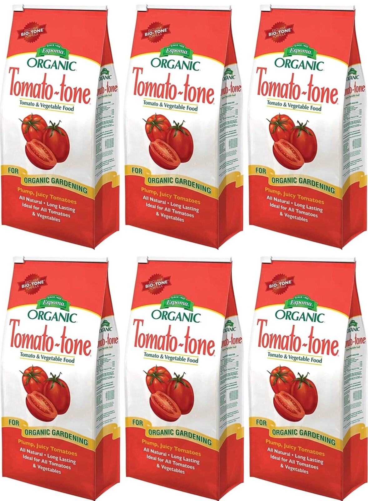 Espoma TO4 4 lb Tomato-Tone 3-4-6 Organic Tomato Vegetable Food – Pack of 6