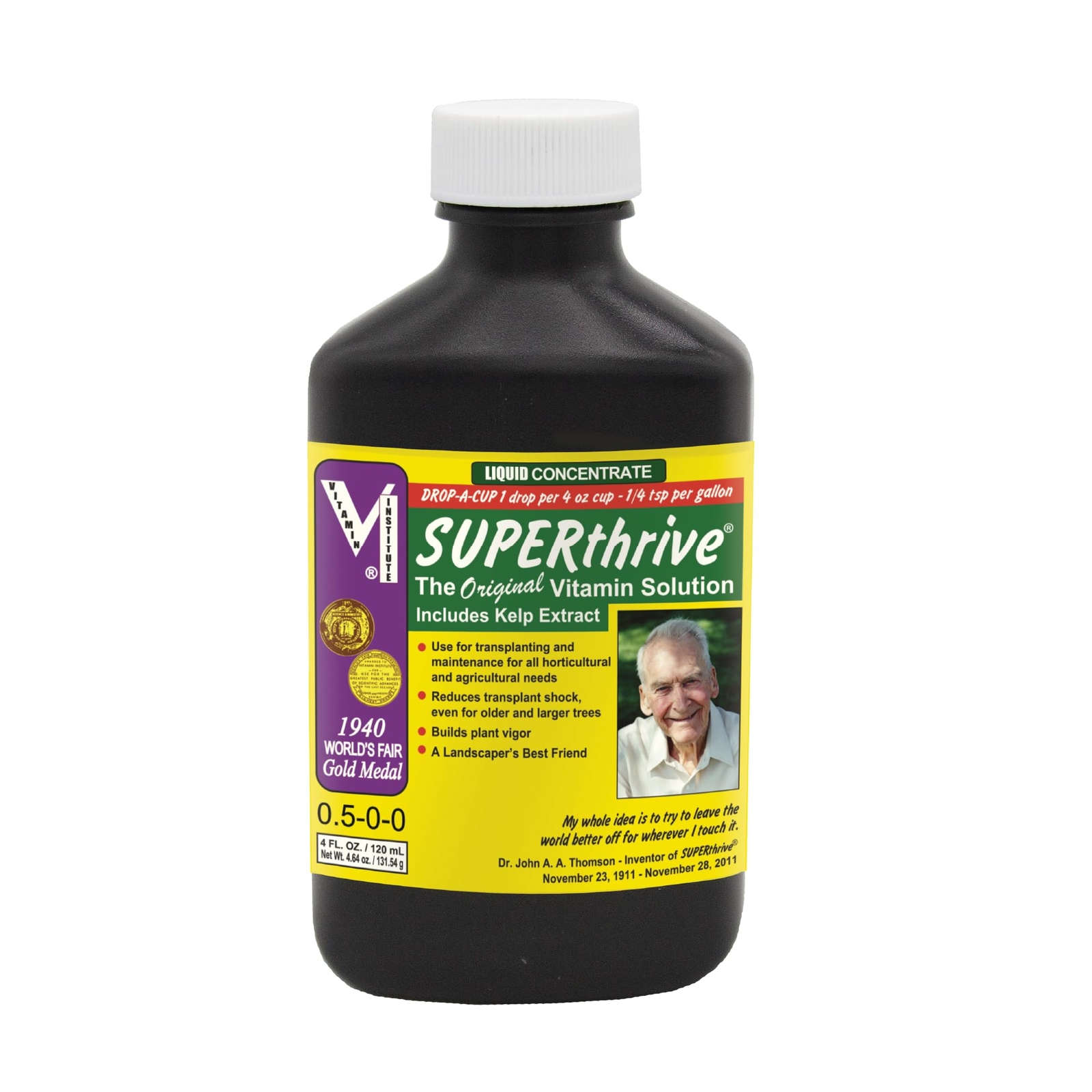 SUPERthrive Non Toxic Yellow Fertilizer 4 Ounces Kelp Based Transplant Aid