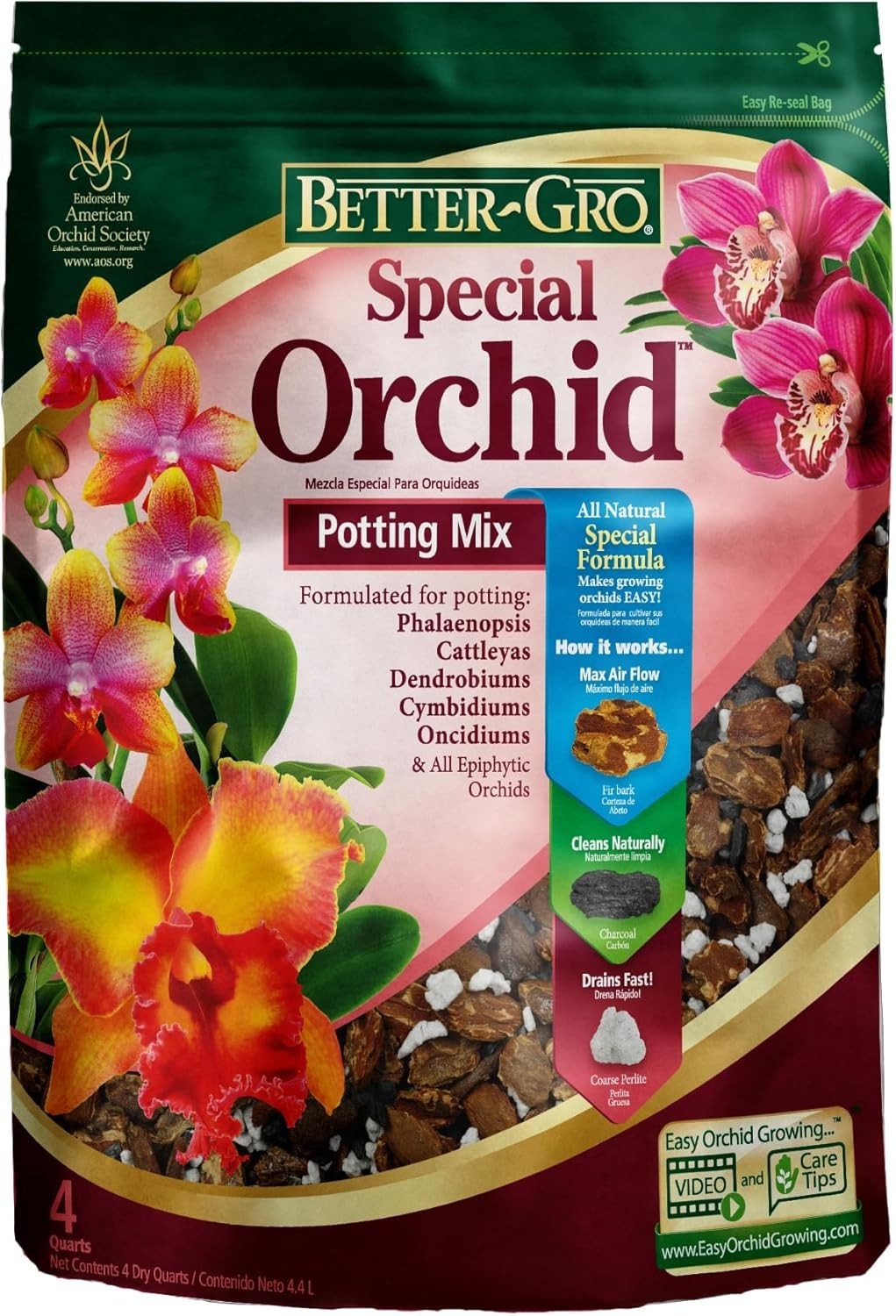 Special Orchid Mix – Premium Grade Orchid Bark Potting Mix for Potting, Repot…