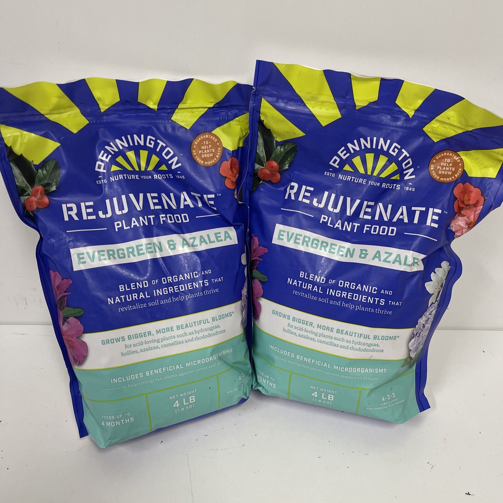 2 Pack Rejuvenate Organic & Natural Evergreen Azalea Plant Food Fertilizer 4 Lb