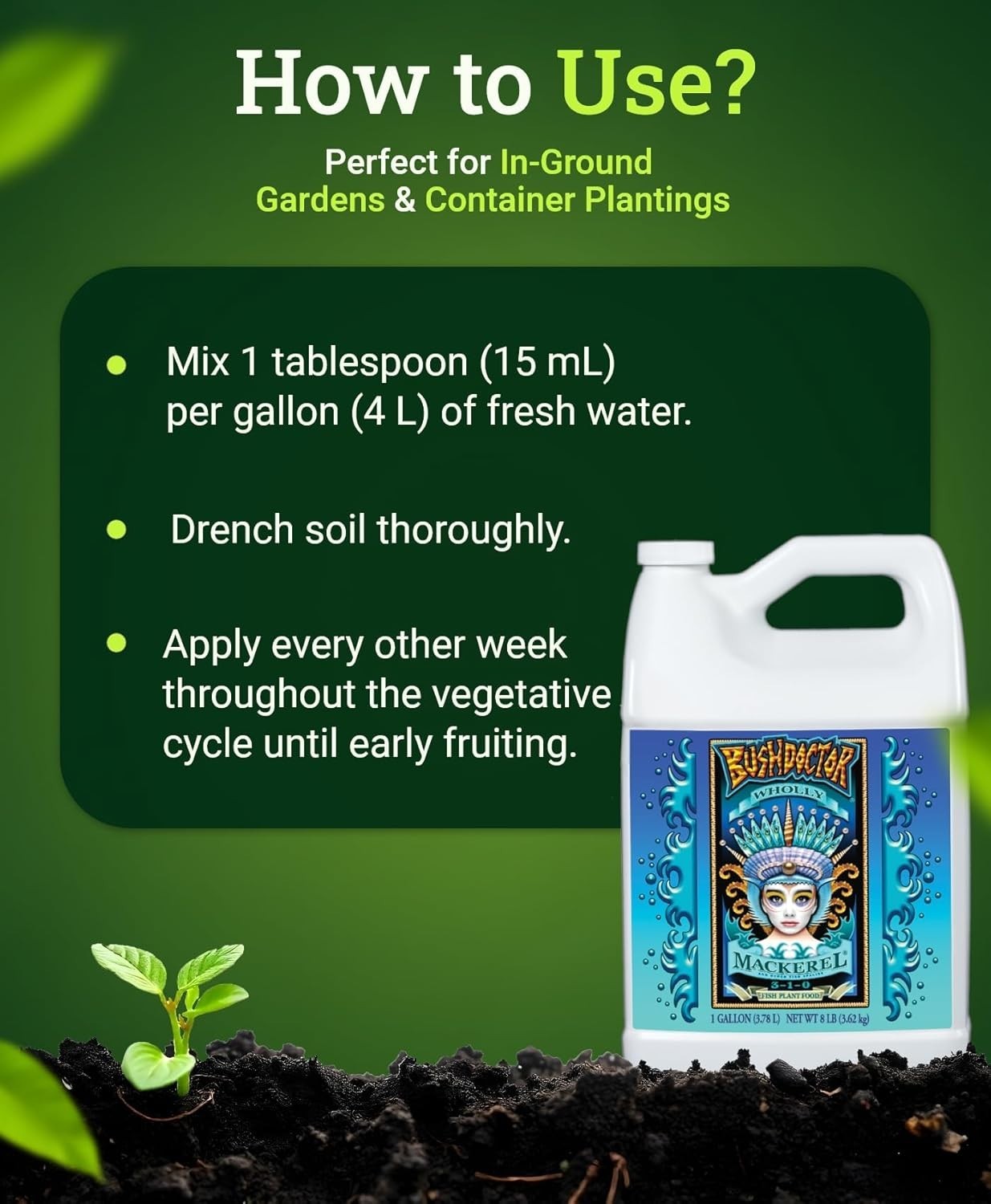 Bush Doctor Wholly Mackerel Fish Fertilizer, Fx14113 – Liquid Plant Nutrient …