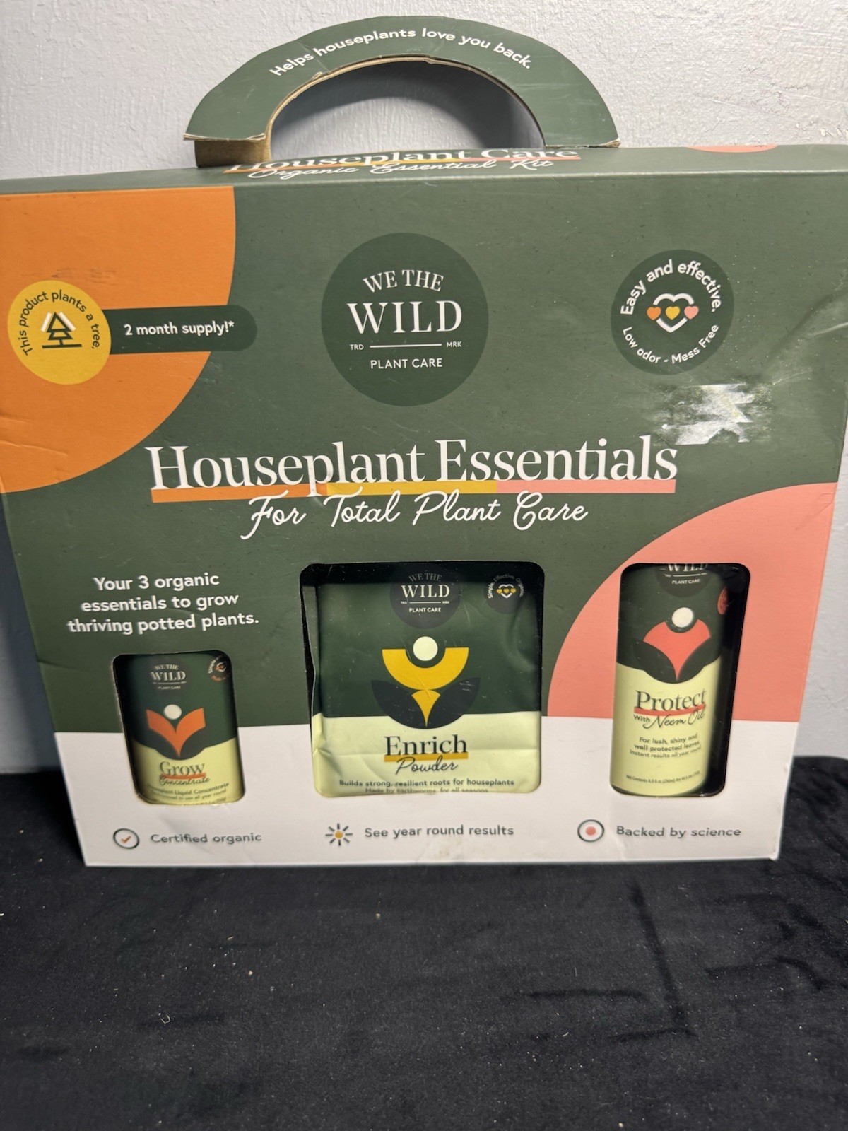 We The Wild Organic Houseplant Fertilizer Care Kit, Neem Oil & Worm Castings