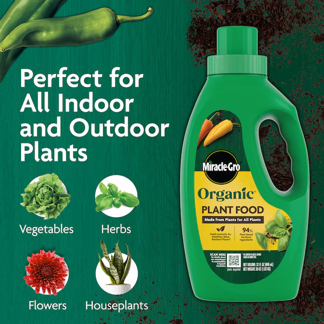 Miracle-Gro Organic 32-fl oz 1.4-Natural Liquid All-purpose Food (OMRI Listed)