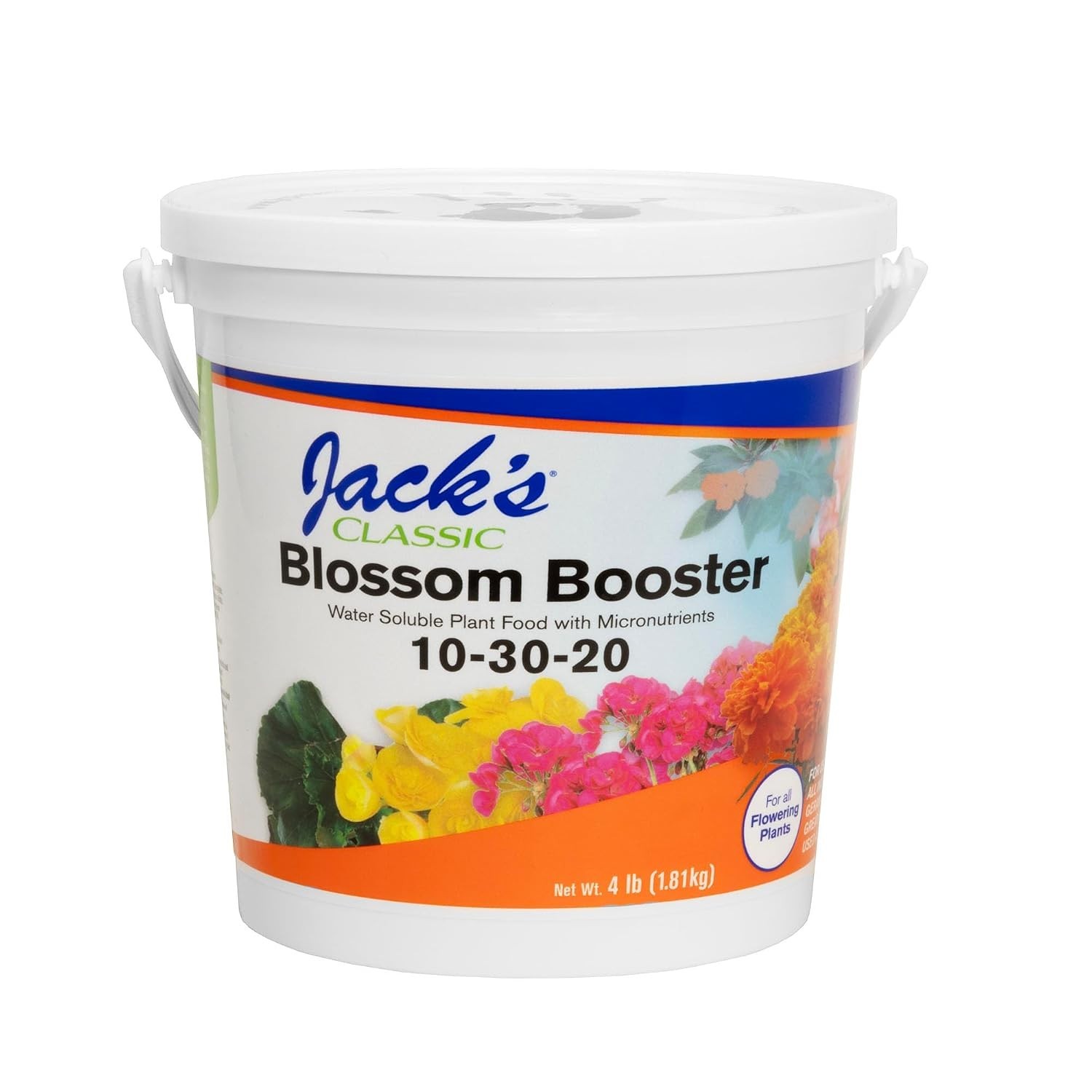 Jack’s Classic 10-30-20 Blossom Booster , 4lb, Water-Soluble Fertilizer