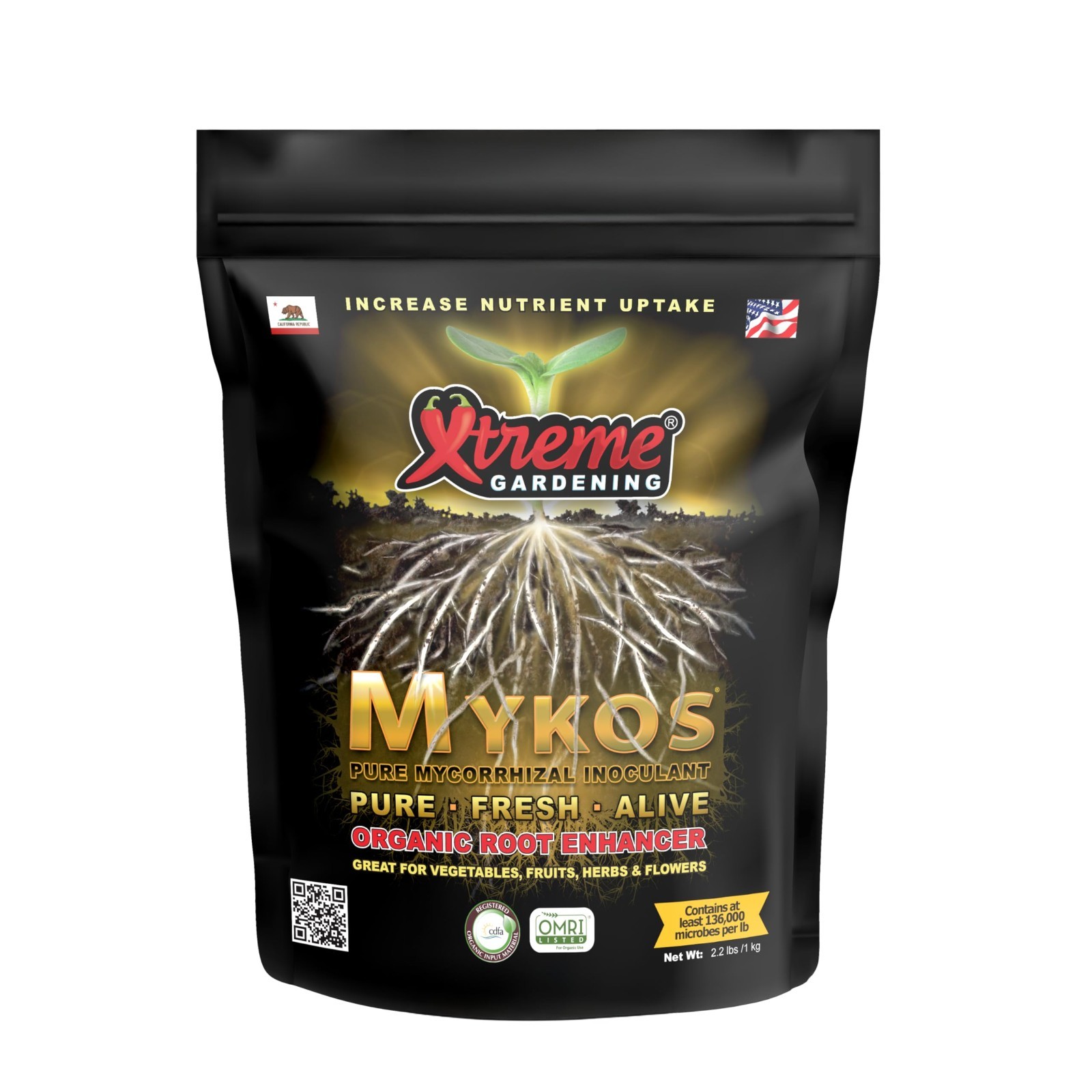 Organic Mycorrhizal Fungi 2.2 lb – Root Stimulator for Stronger Plants & Yields