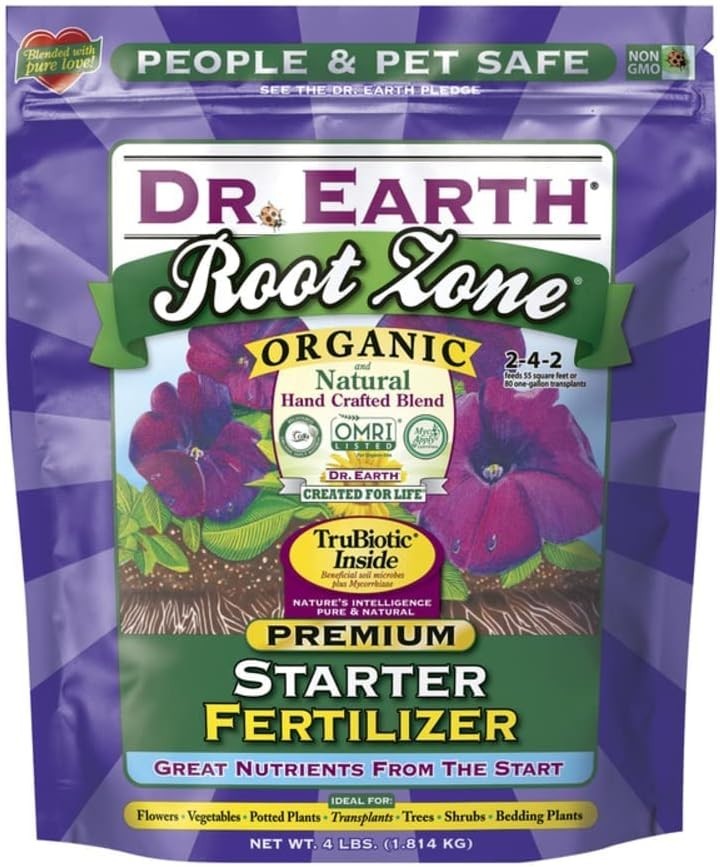 Organic 2 Starter & Transplant Fertilizer, 4-Pound – Safe for All Plants