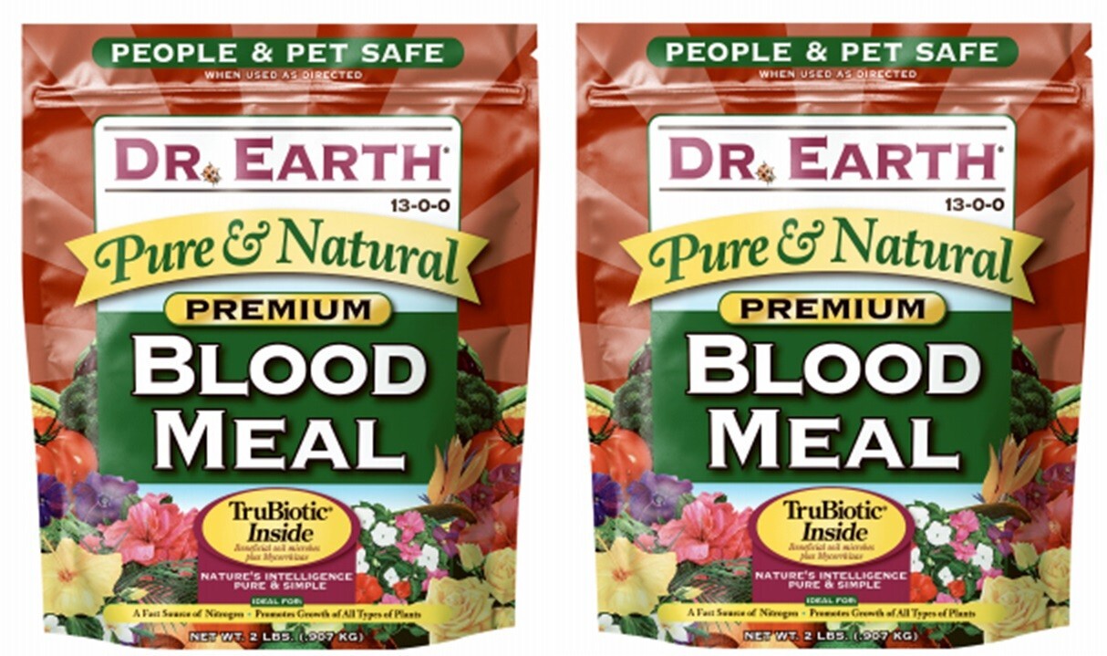Dr Earth 716 2 lbs. 13-0-0 Organic Blood Meal Plant Food Fertilizer – Pack of 2