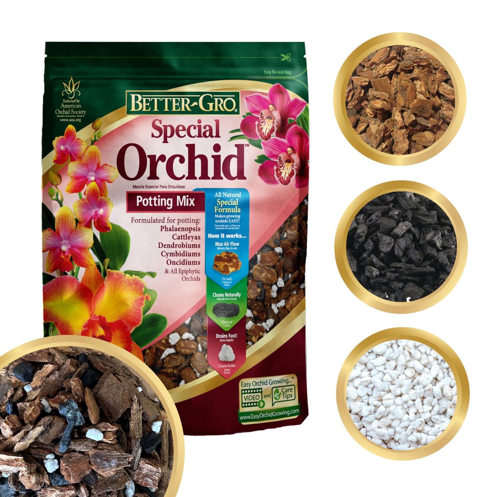 Special Orchid Mix – Premium Grade Orchid Bark Potting Mix for Potting, Repot…