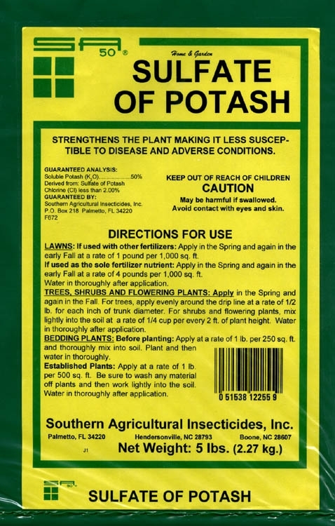 Sulfate of Potash 0-0-50 Granular -5 Lbs.