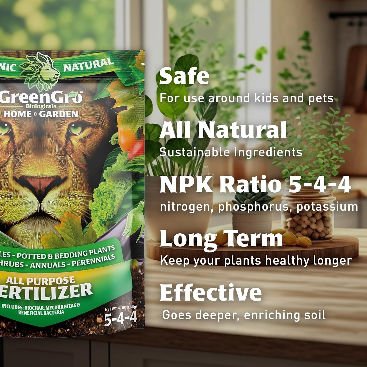 All-Purpose Fertilizer 5-5-5 OMRI Listed – 10 lb Bag by GreenGro Biologicals