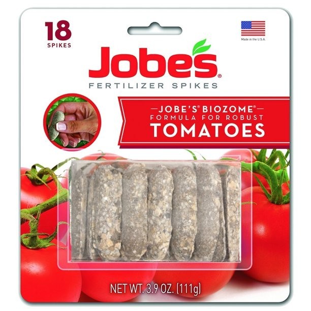Jobes Fertilizer Spikes for Tomatoes 18 pack 3.9 oz plant food 6-18-6 Jobe’s