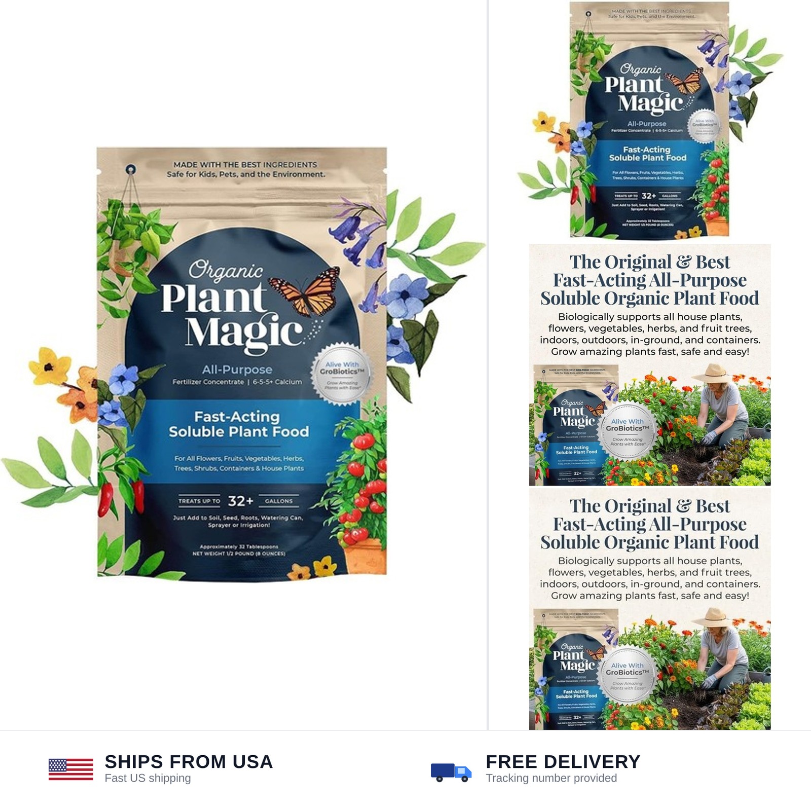 Organic Plant Magic – All-Purpose Organic Fertilizer & Plant Food Concentrate…