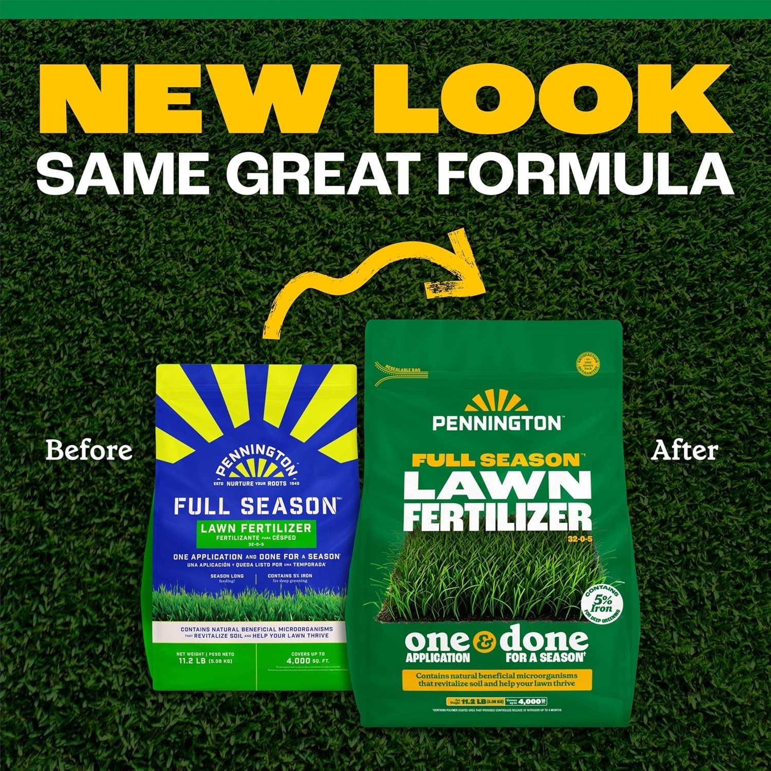 Full Season Lawn Fertilizer 4M 32-0-5 RF, 11.2 LB