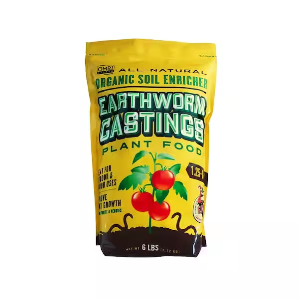 6 lb Earth worm Castings Plant Food Soil Enricher organic Soil amendment Compost
