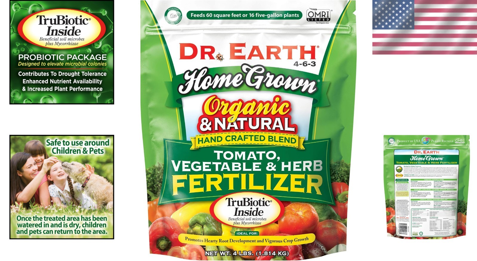 Dr. Earth Organic 5 Herb Fertilizer – 4 lb Bag, Perfect for Drought Resistance