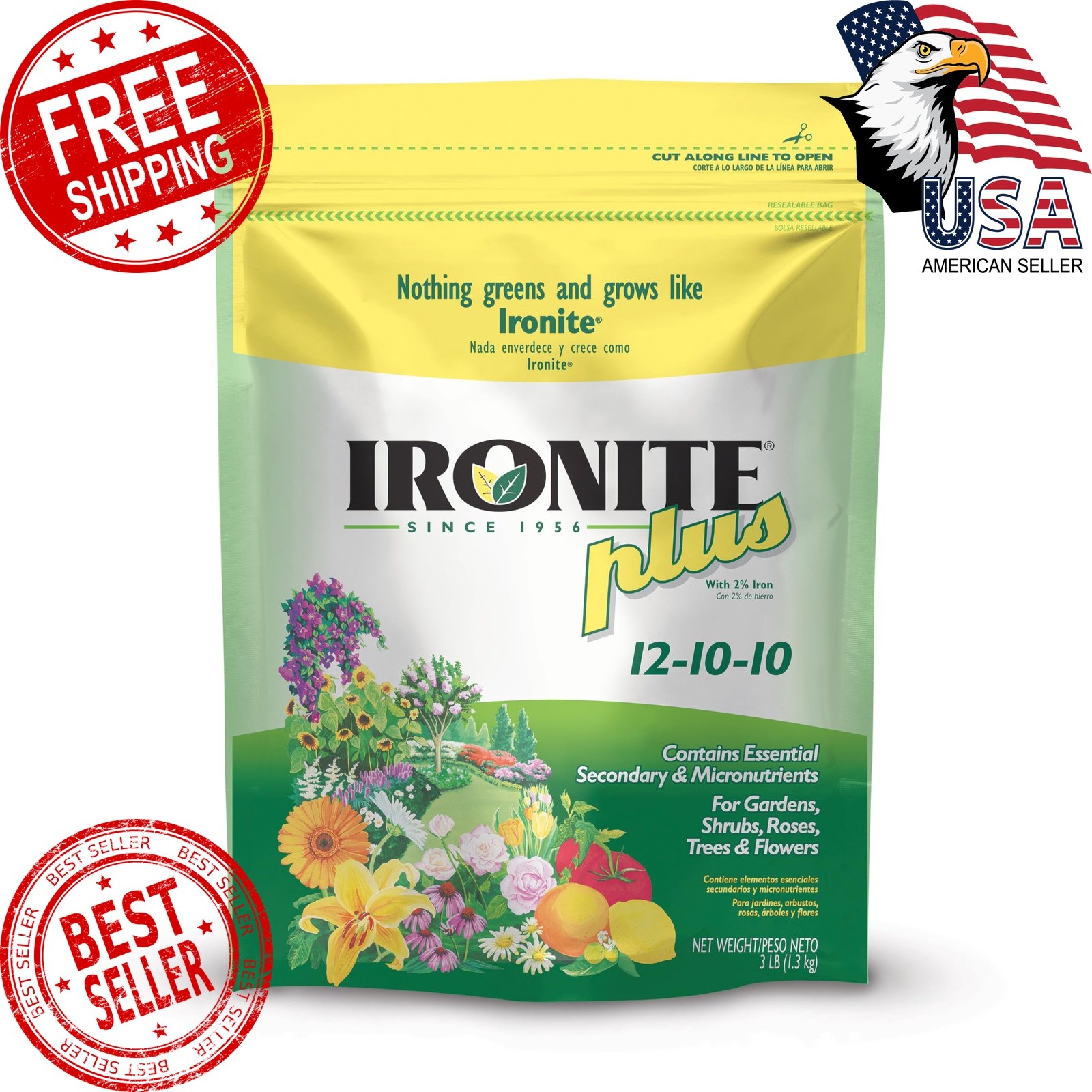 Ironite Plus Granular Plant Food 3lb 12-10-10