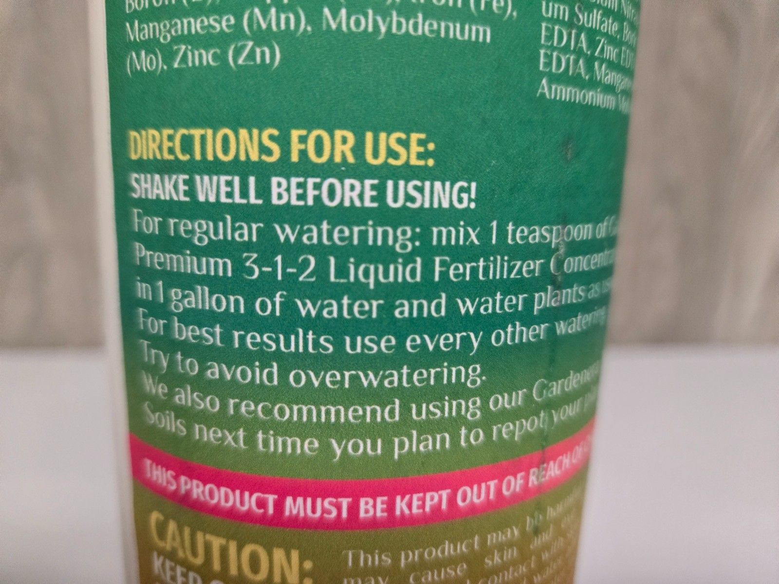 Gardenera 32oz Liquid Aloe Vera Plant Fertilizer Food 3-1-2 Organic Concentrate