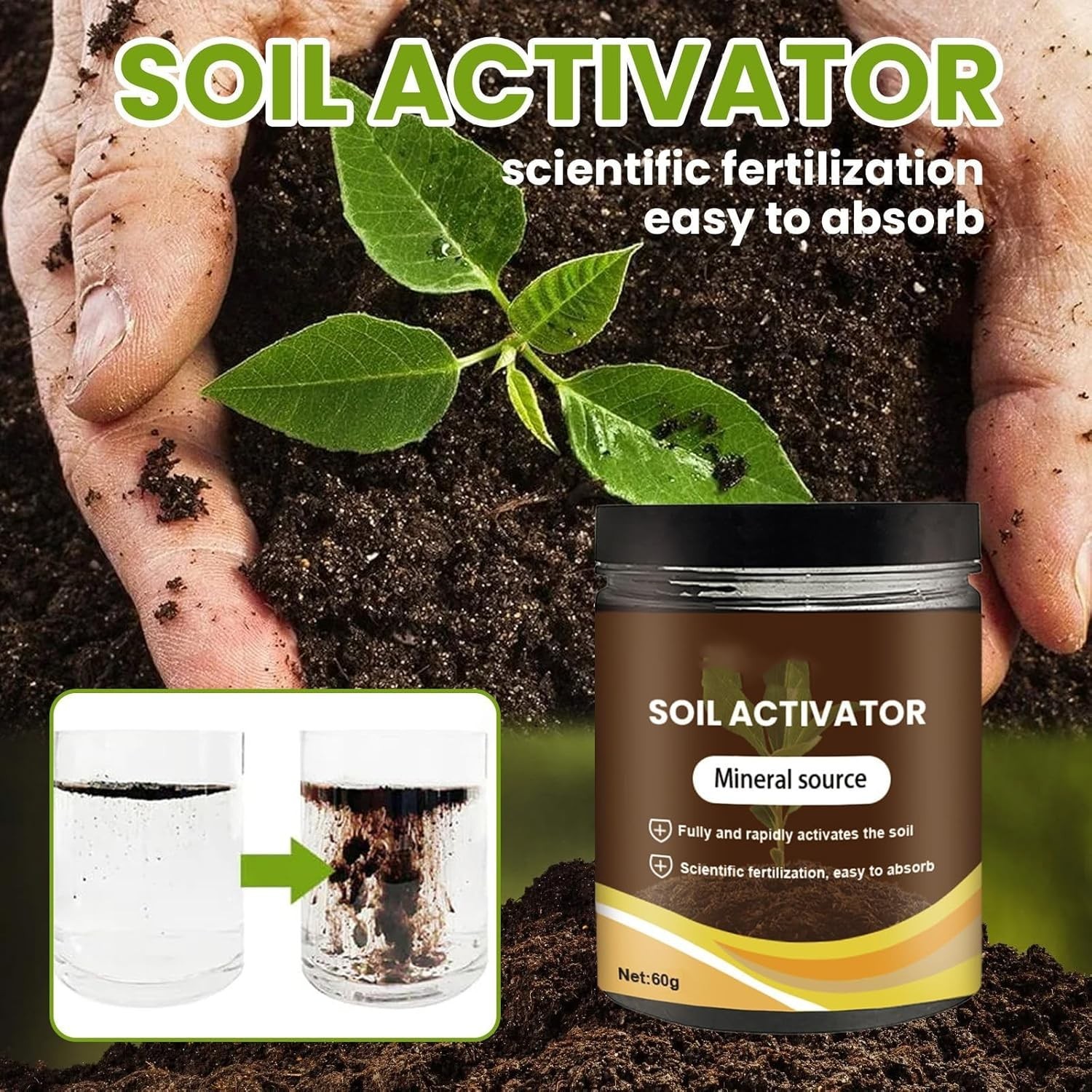 2Pcs Soil Activator, Professional Bone Meal Fertilizer, Dirt Health Booster, Liq