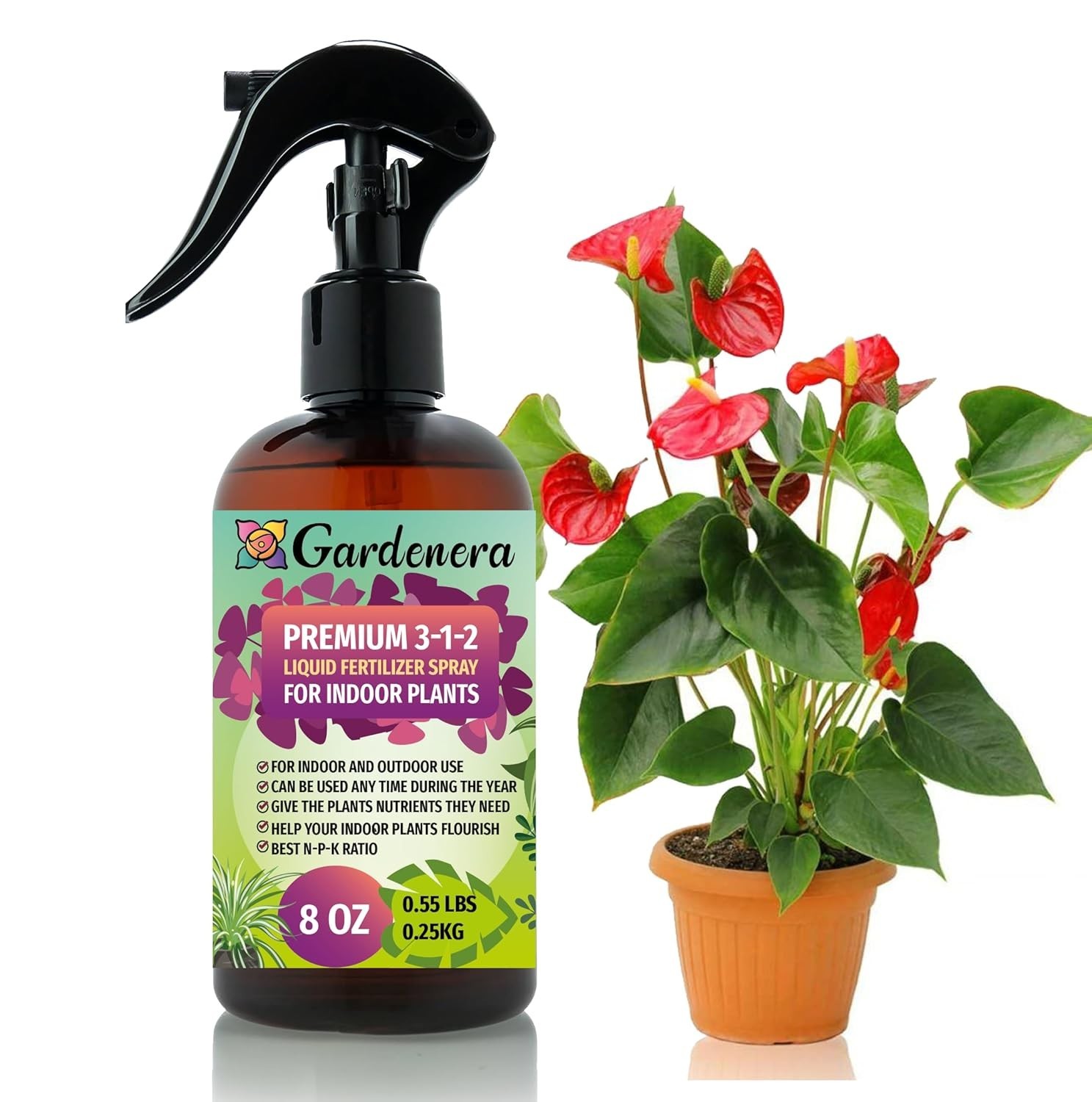 Organic All-Purpose Spray Fertilizer Mist – 8 fl oz for Vibrant Plant Growth