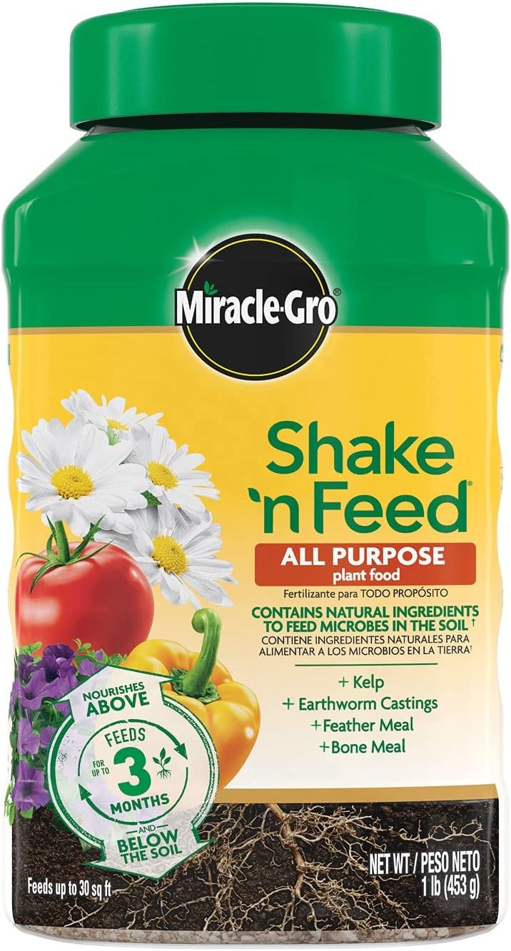 Miracle-Gro Shake ‘N Feed All Purpose Plant Food – Outdoor and Indoor Plant Food